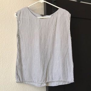 Ann Taylor Black & White Sleeveless Blouse SZ-S